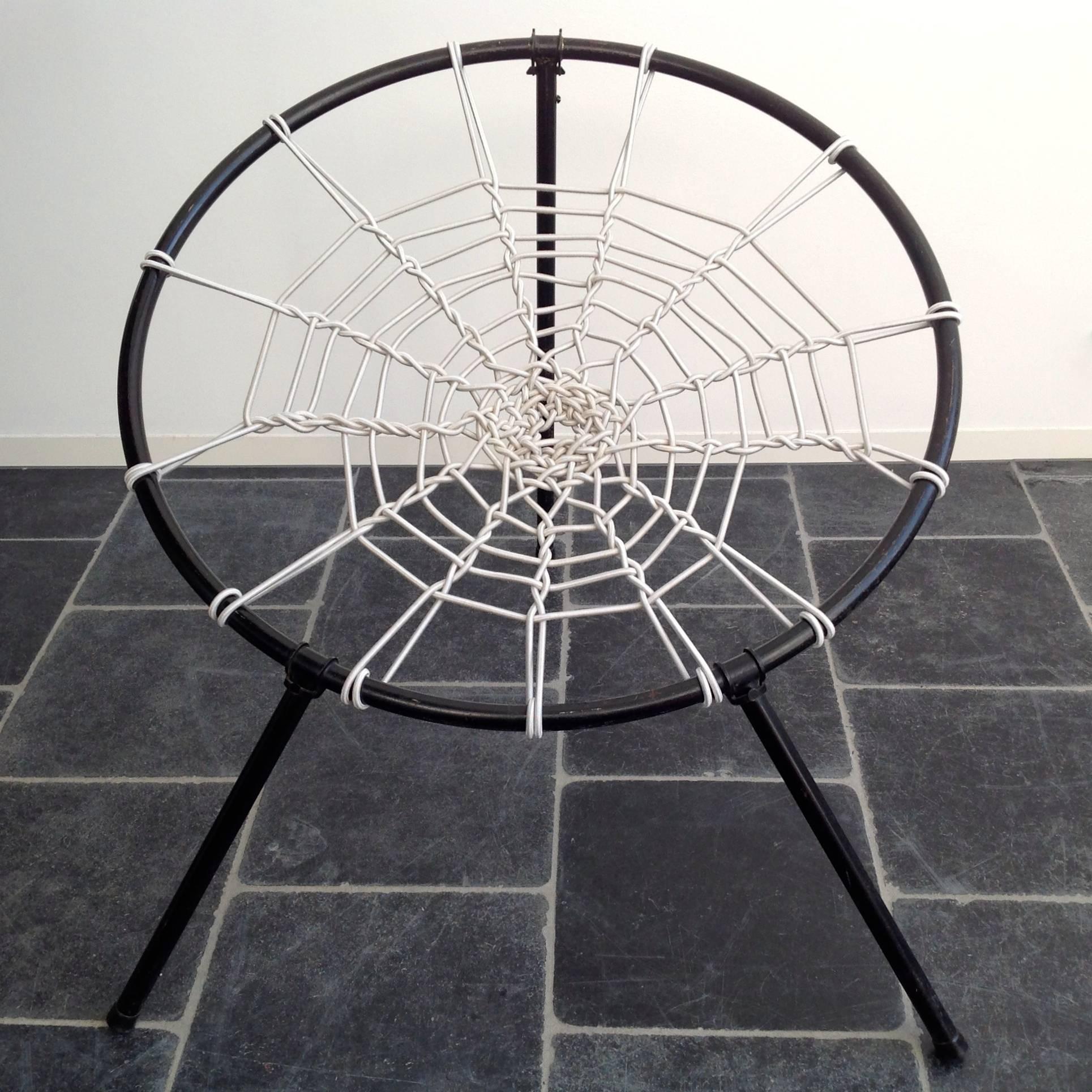 Mid-20th Century Original, First Edition Spider Web Folding Chairs by 