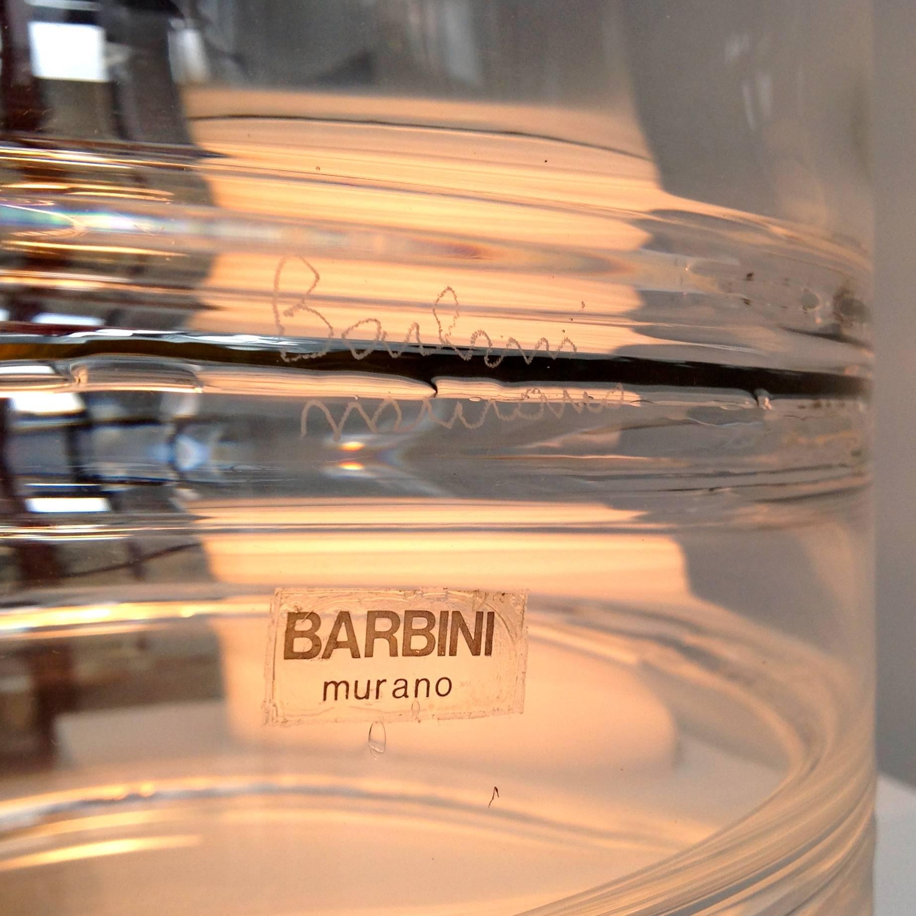 Modern Beautiful Small, Alfredo Barbini Murano Floor Lamp, Anno, 1960 For Sale
