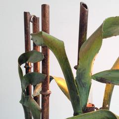 Very Beautiful Bamboo Art Wall Light, Anno, 1970