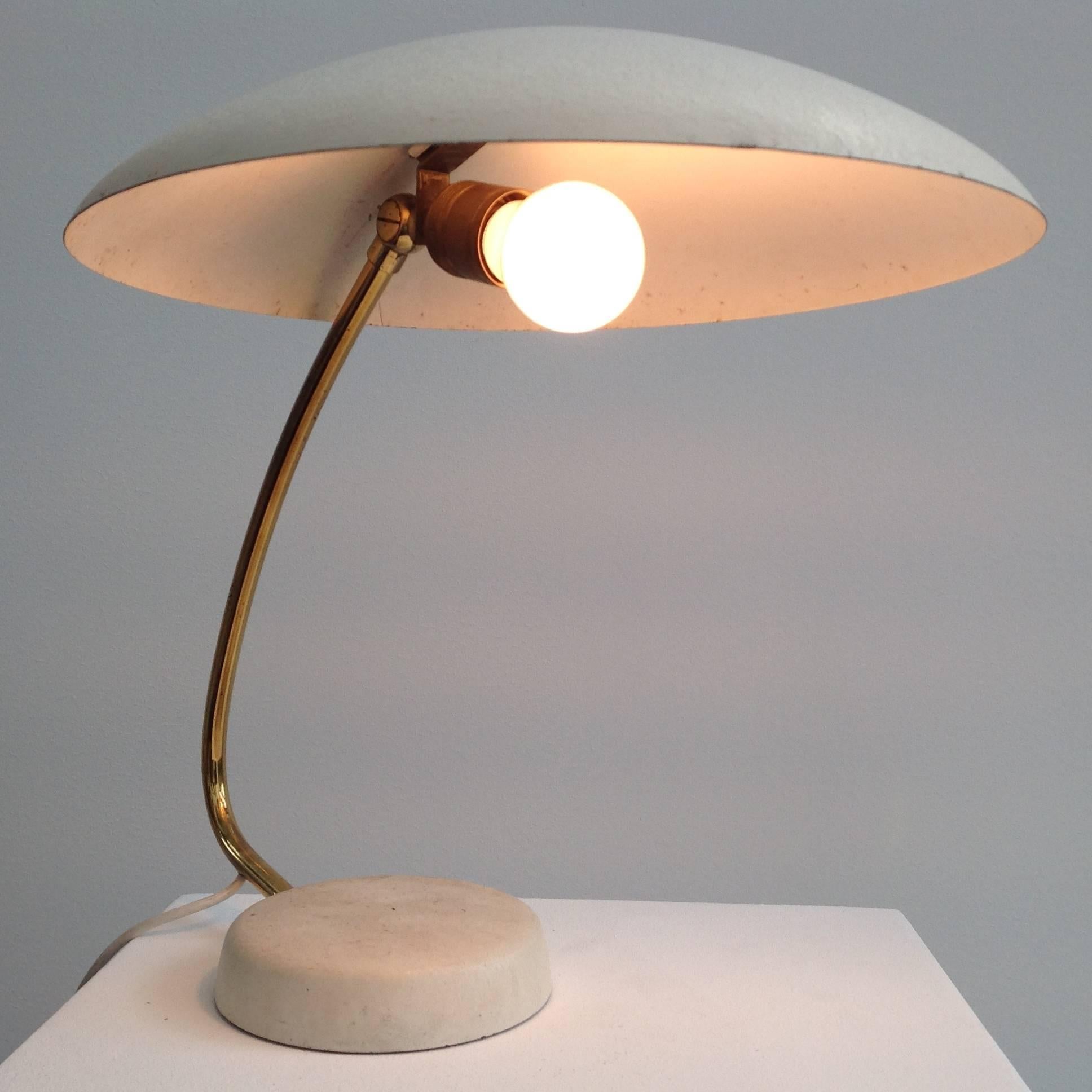 Brass Nice Desk Lamp Old Edition, in the Style of Stilnovo, Anno 1960 For Sale