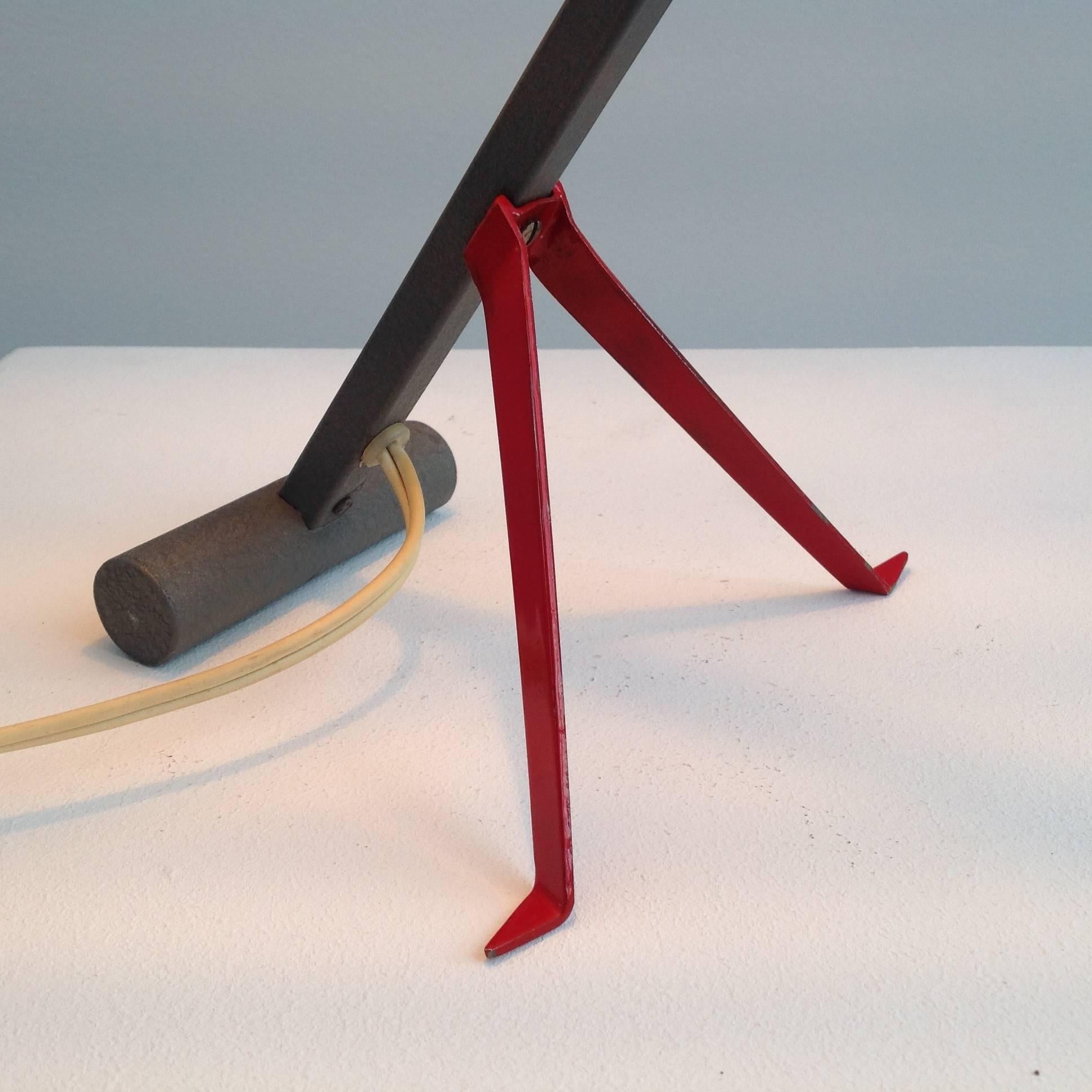Industrial Very Rare Exclusive Desk Lamp by Louis Kalff, by Philips Anno, 1950 For Sale