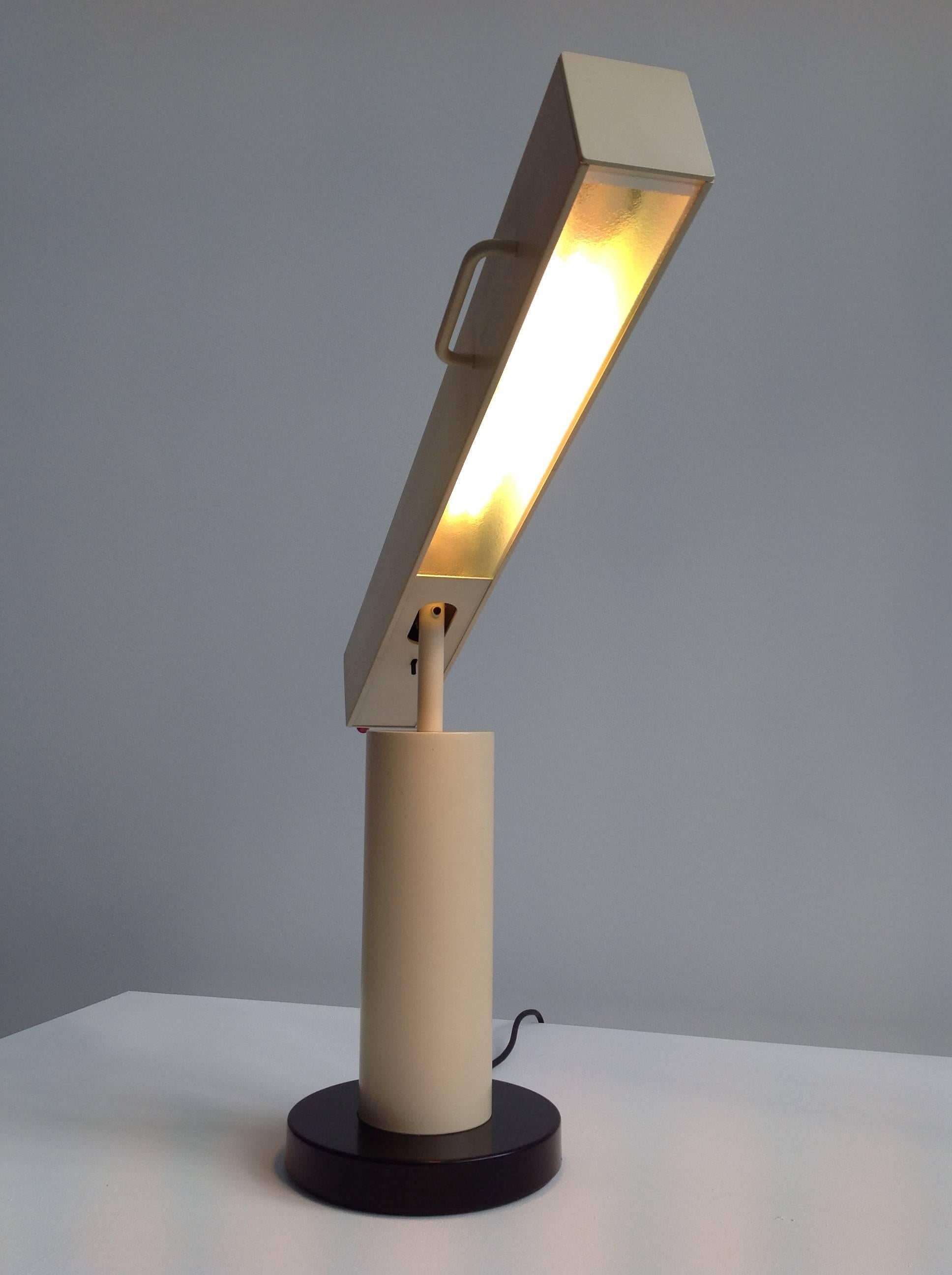 Lacquered Extremely Rare Desk Lamp Design by Ettore Sottsass, Made in Small Quantity For Sale