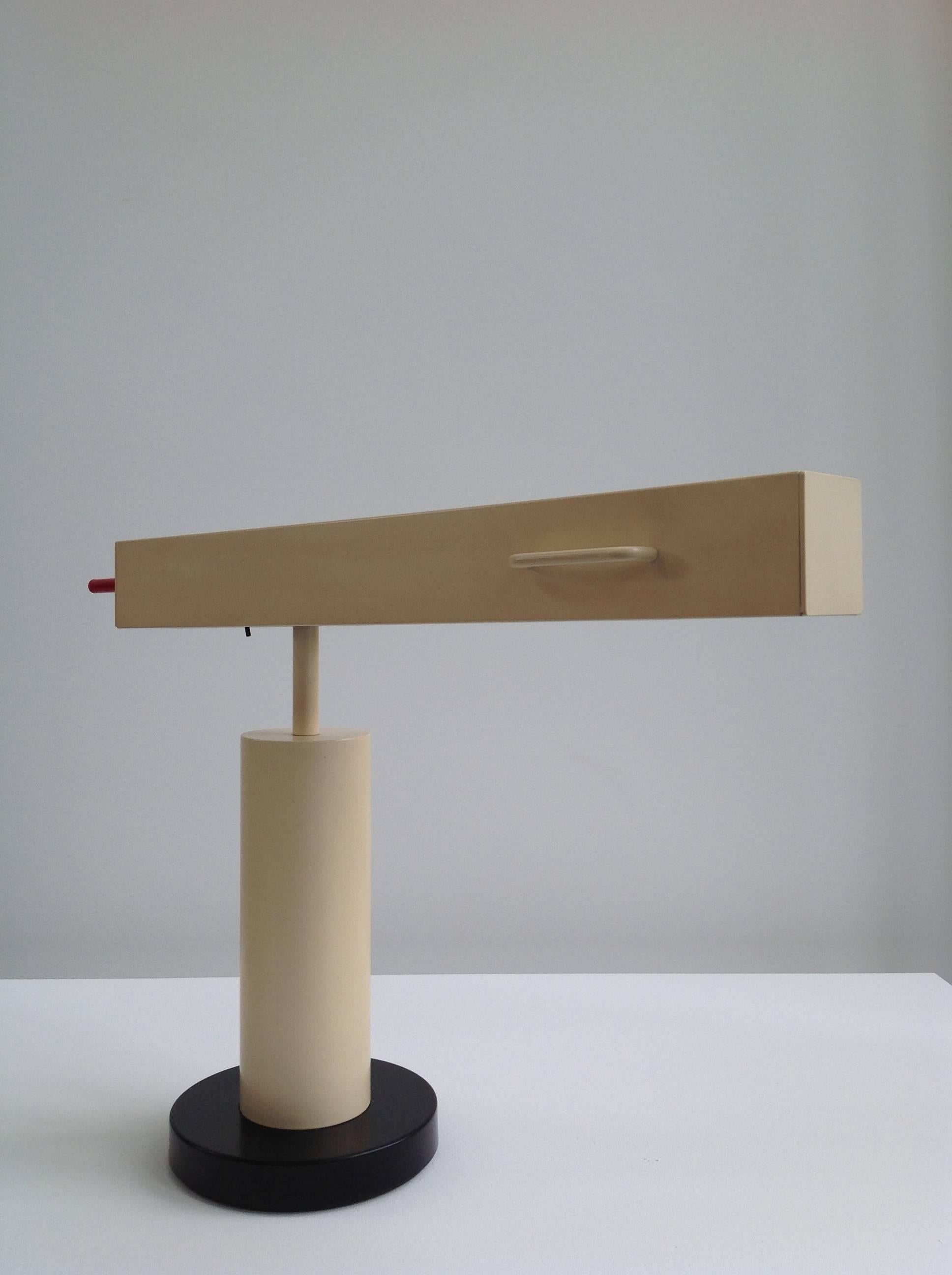 Metal Extremely Rare Desk Lamp Design by Ettore Sottsass, Made in Small Quantity For Sale