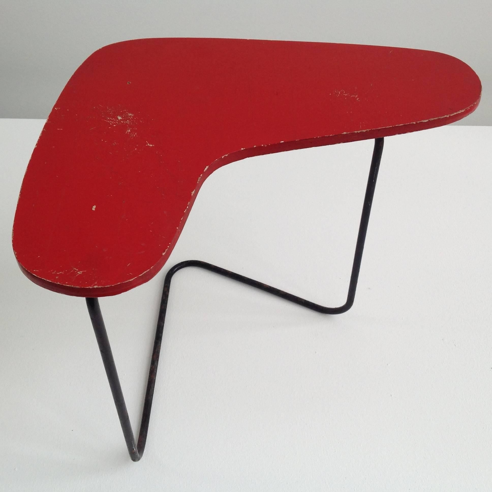Old First Edition of G1 Boomerang Table by Willy Van Der Meeren, 1954 In Good Condition For Sale In Brussels, BE