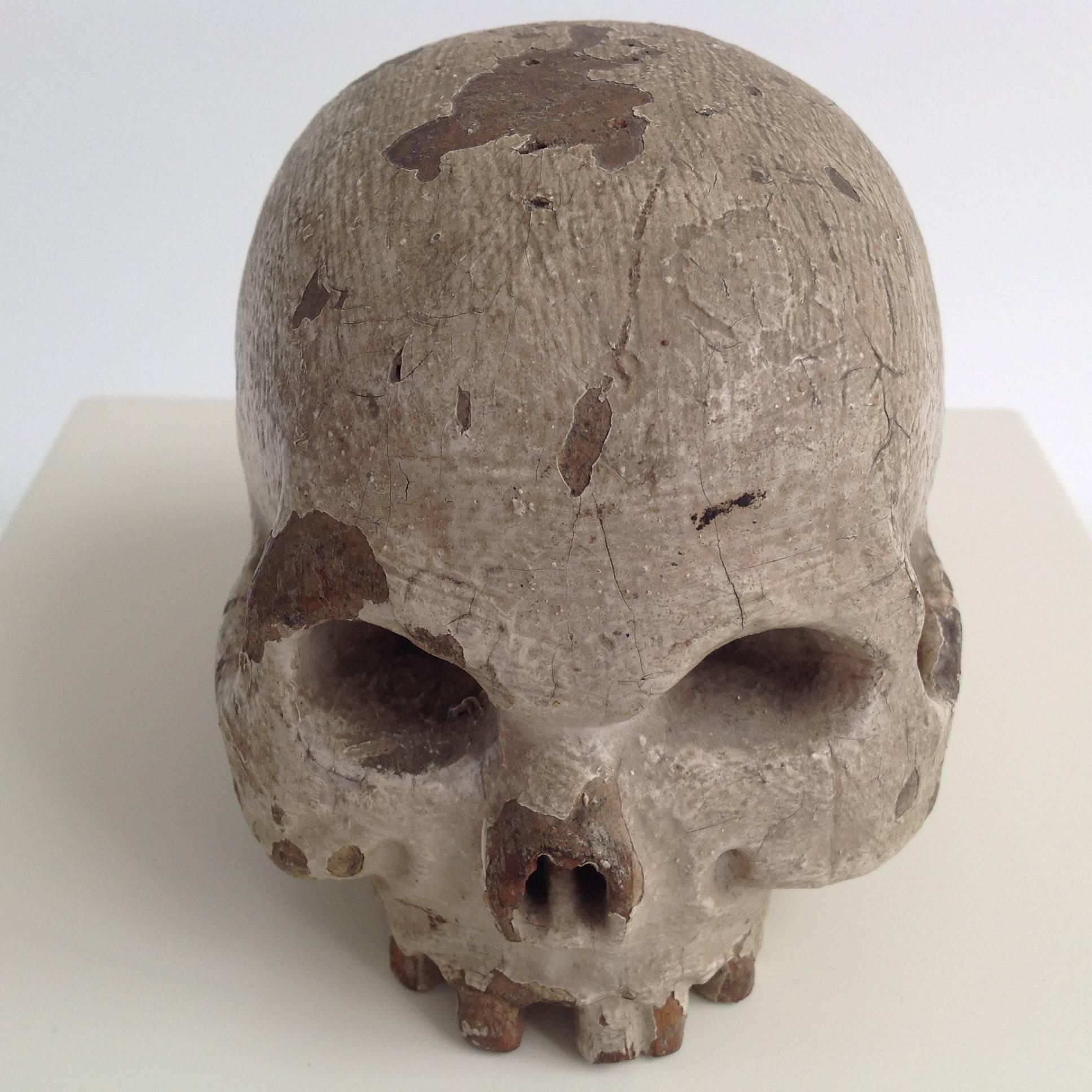 Wooden Skull, 18th Century For Sale 2