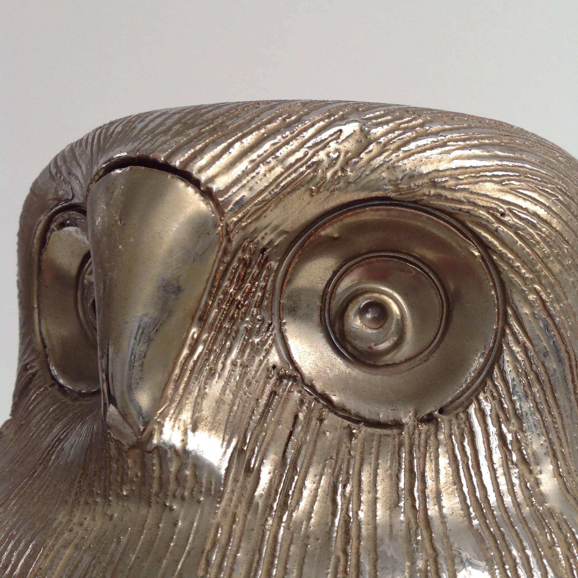 Beautiful Ceramic Owl, Italy, 1970 In Excellent Condition For Sale In Brussels, BE