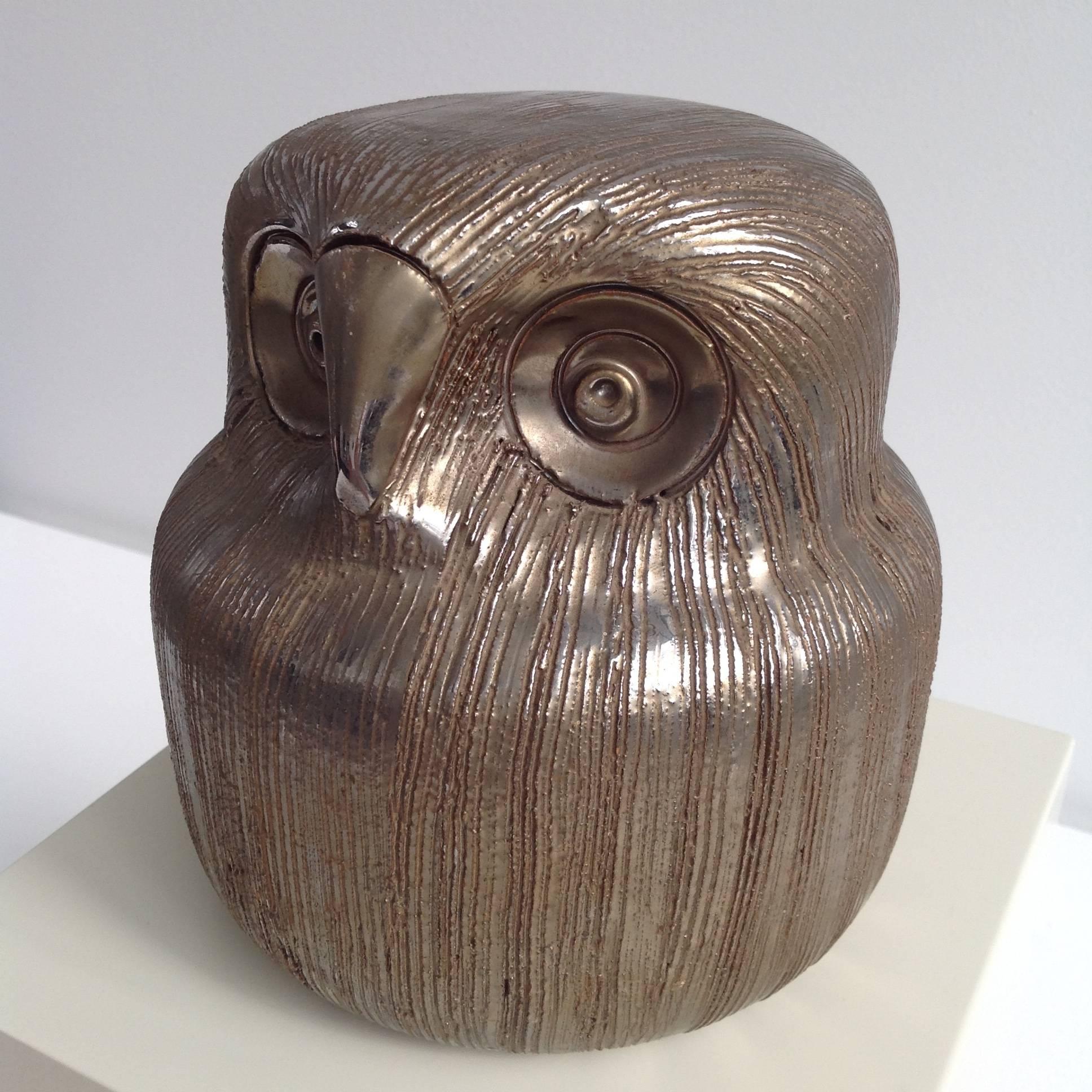 Beautiful Ceramic Owl, Italy, 1970 For Sale 1