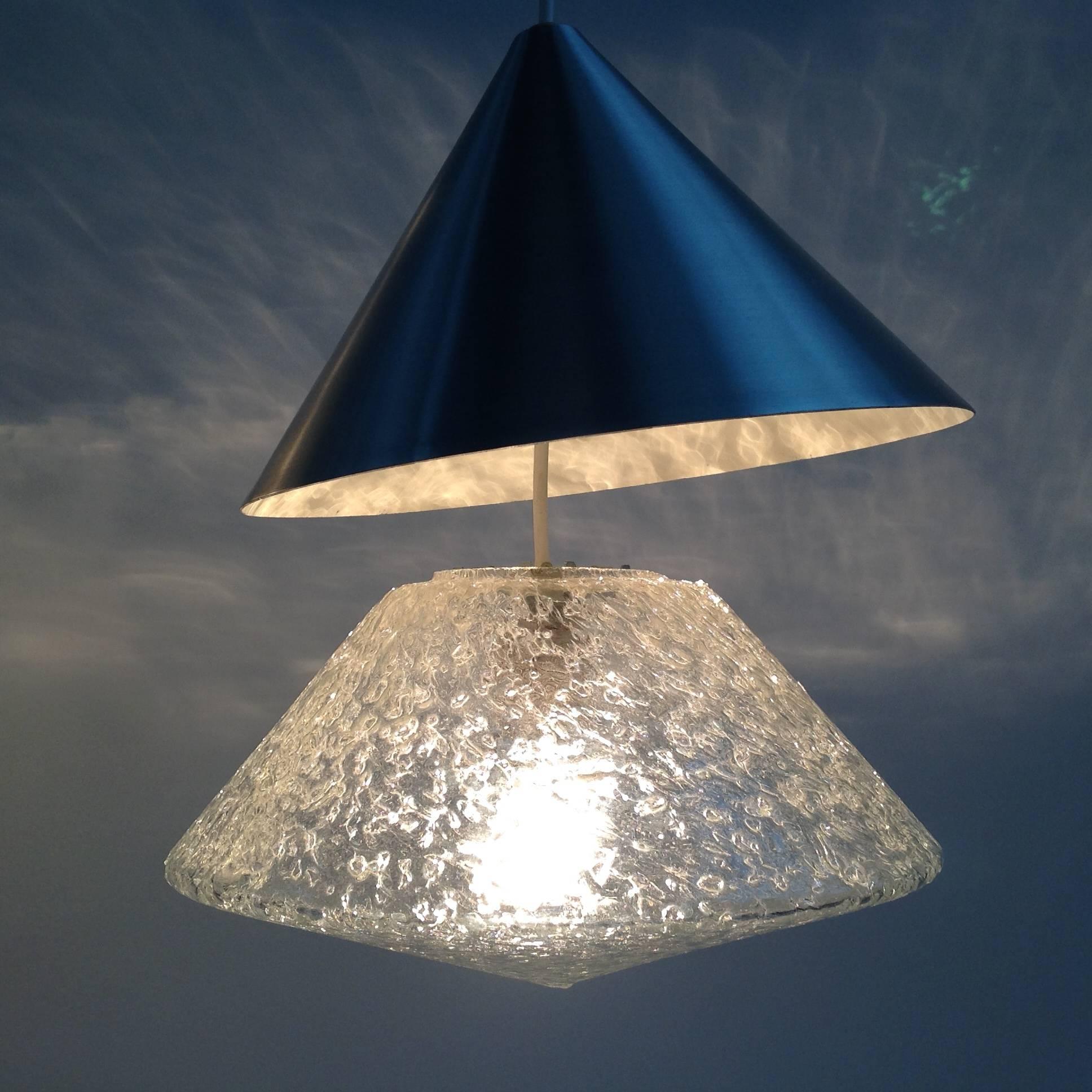 Three Beautiful Glass Chandeliers Cone Shape, Anno, 1970 For Sale 2