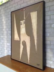 Beautiful Painting on Silk, Signed "A.Dalle X '58"