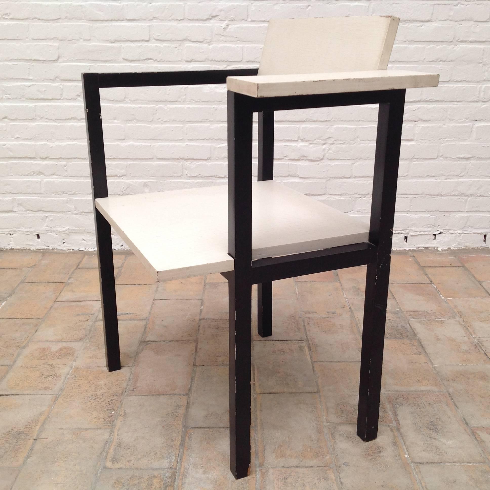 De Stijl Very Rare and Unknown One-Off Chair by Gerrit Rietveld For Sale