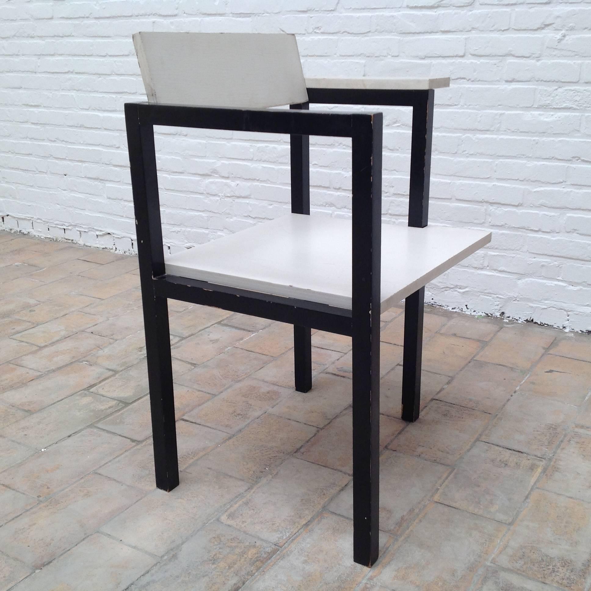 Very Rare and Unknown One-Off Chair by Gerrit Rietveld In Good Condition For Sale In Brussels, BE