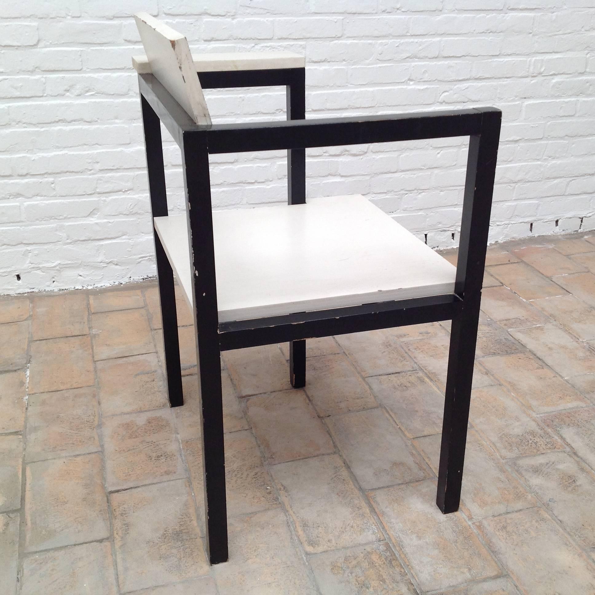 Wood Very Rare and Unknown One-Off Chair by Gerrit Rietveld For Sale