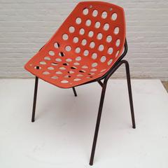 40 Stacking Chairs Design by Pierre Guarich for Meurop Belgium, 1960