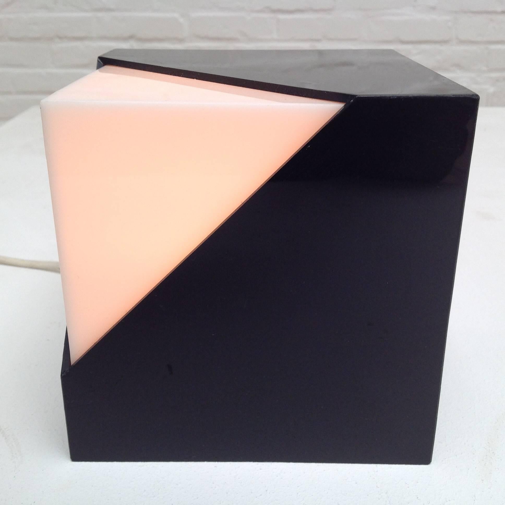 Plexiglass Nice Design, Small Cube Lamp from Plexi, Anno, 1970 For Sale