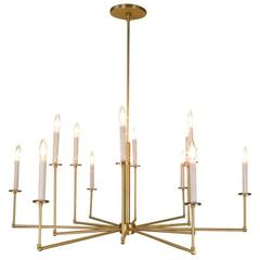 12 Light Brass Chandelier