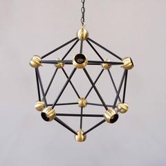 ON SALE!  Black and Brass Pendant Light