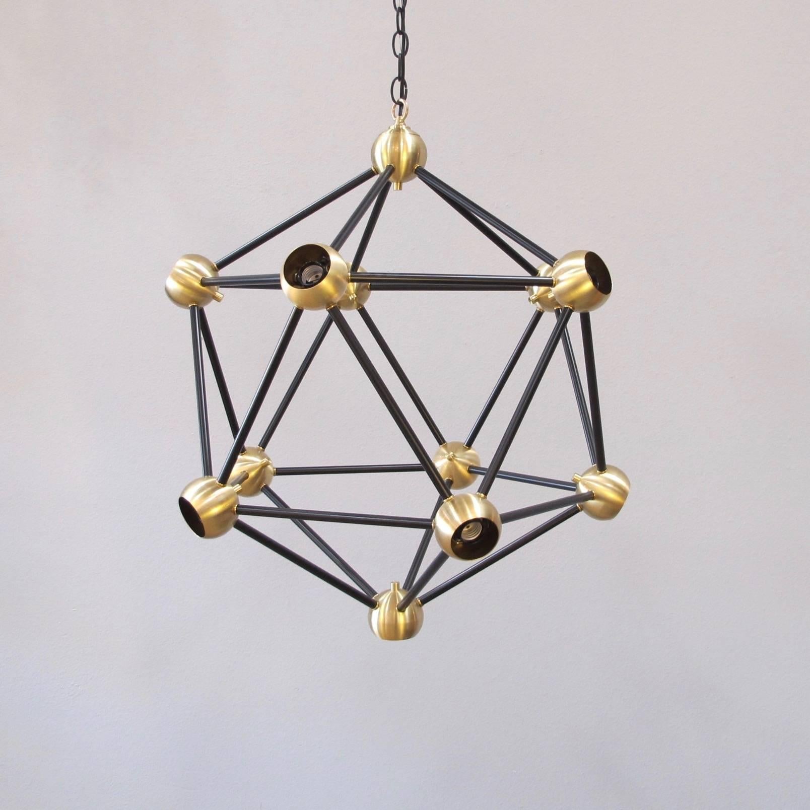 American ON SALE!  Black and Brass Pendant Light For Sale