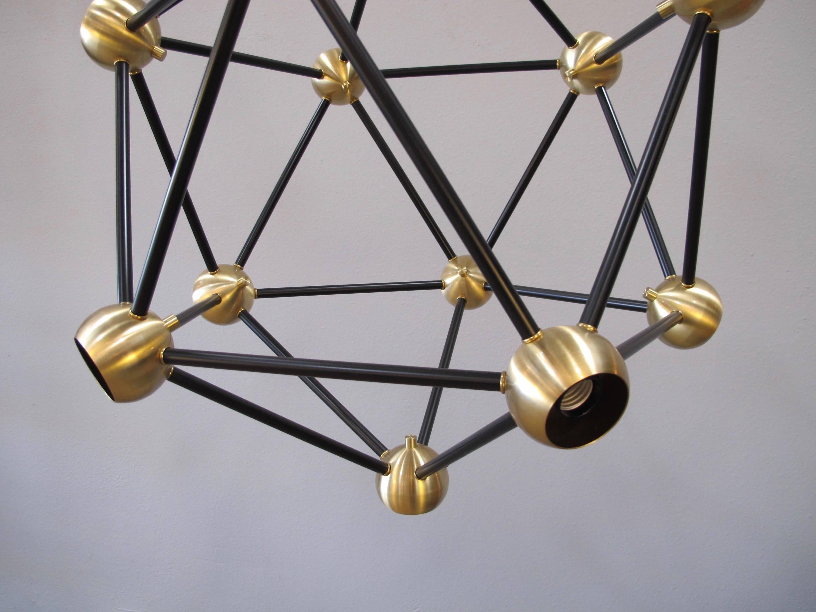 Contemporary ON SALE!  Black and Brass Pendant Light For Sale