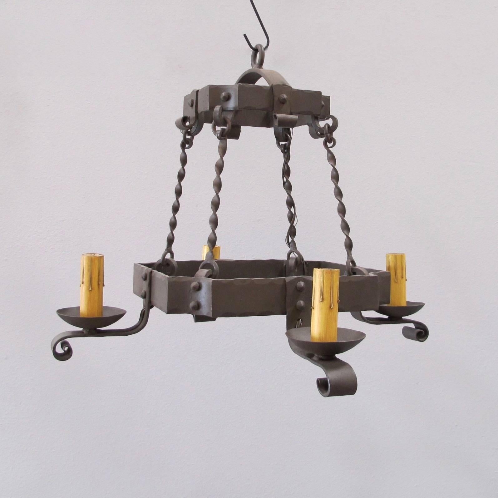 American Forged Iron Chandelier