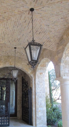 Large Iron Scroll Lantern
