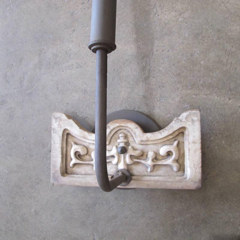 Vintage Carved Fragment Sconce In Distressed Condition For Sale In Encinitas, CA