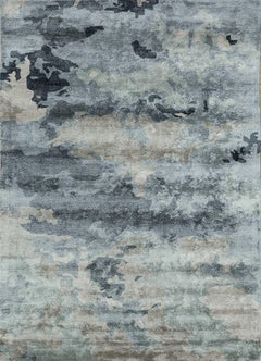 Jaipur Rugs 10X14 Feet Hand Tufted Carpet Viscose Blue Modern Abstract Rug