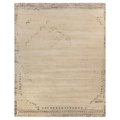 Jaipur Rugs 10X14 Piedi Tappeto annodato a mano in lana Avorio Tappeto moderno marocchino