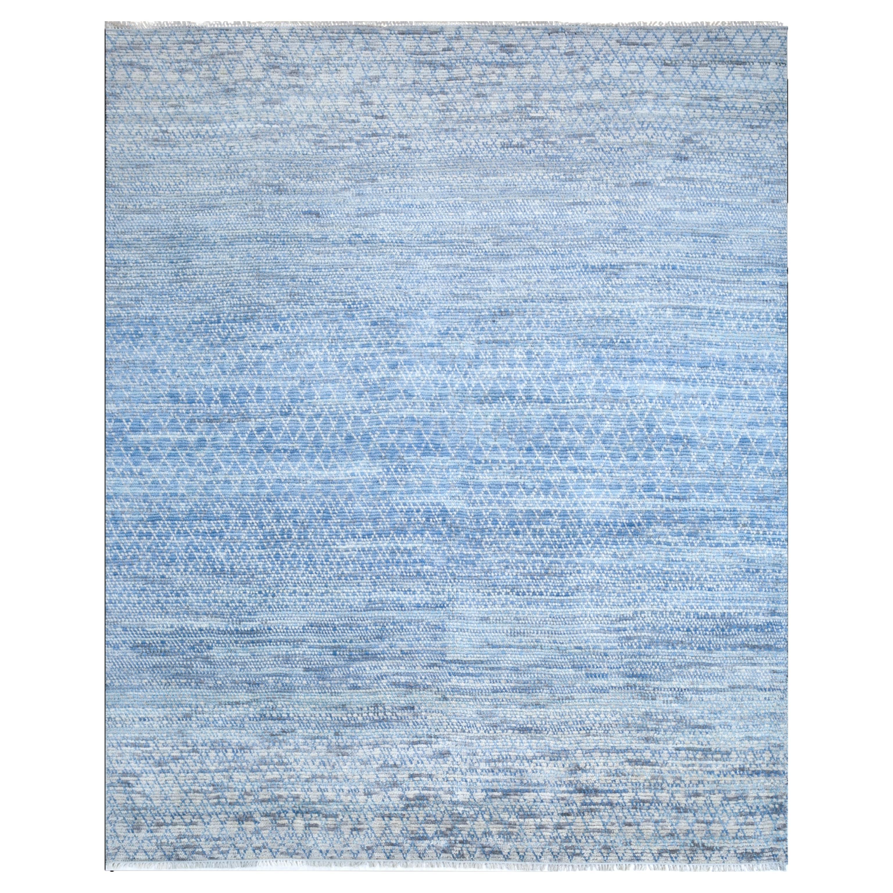 Jaipur Rugs 8x10 Piedi Tappeto annodato a mano in lana Tappeto moderno blu