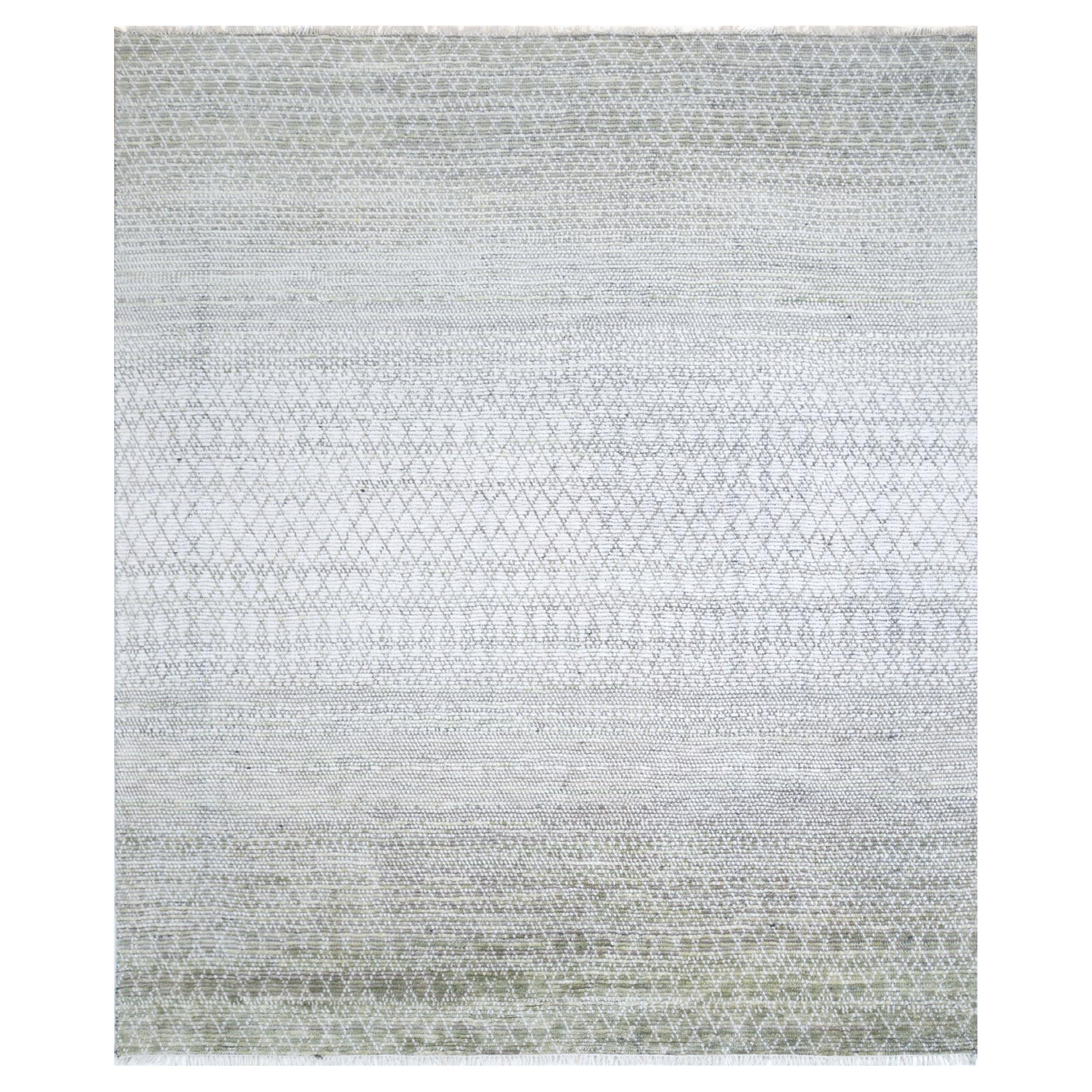 Jaipur Rugs 8x10 Piedi Tappeto annodato a mano in lana moderno grigio e nero