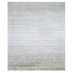 Jaipur Rugs 8x10 Piedi Tappeto annodato a mano in lana moderno grigio e nero
