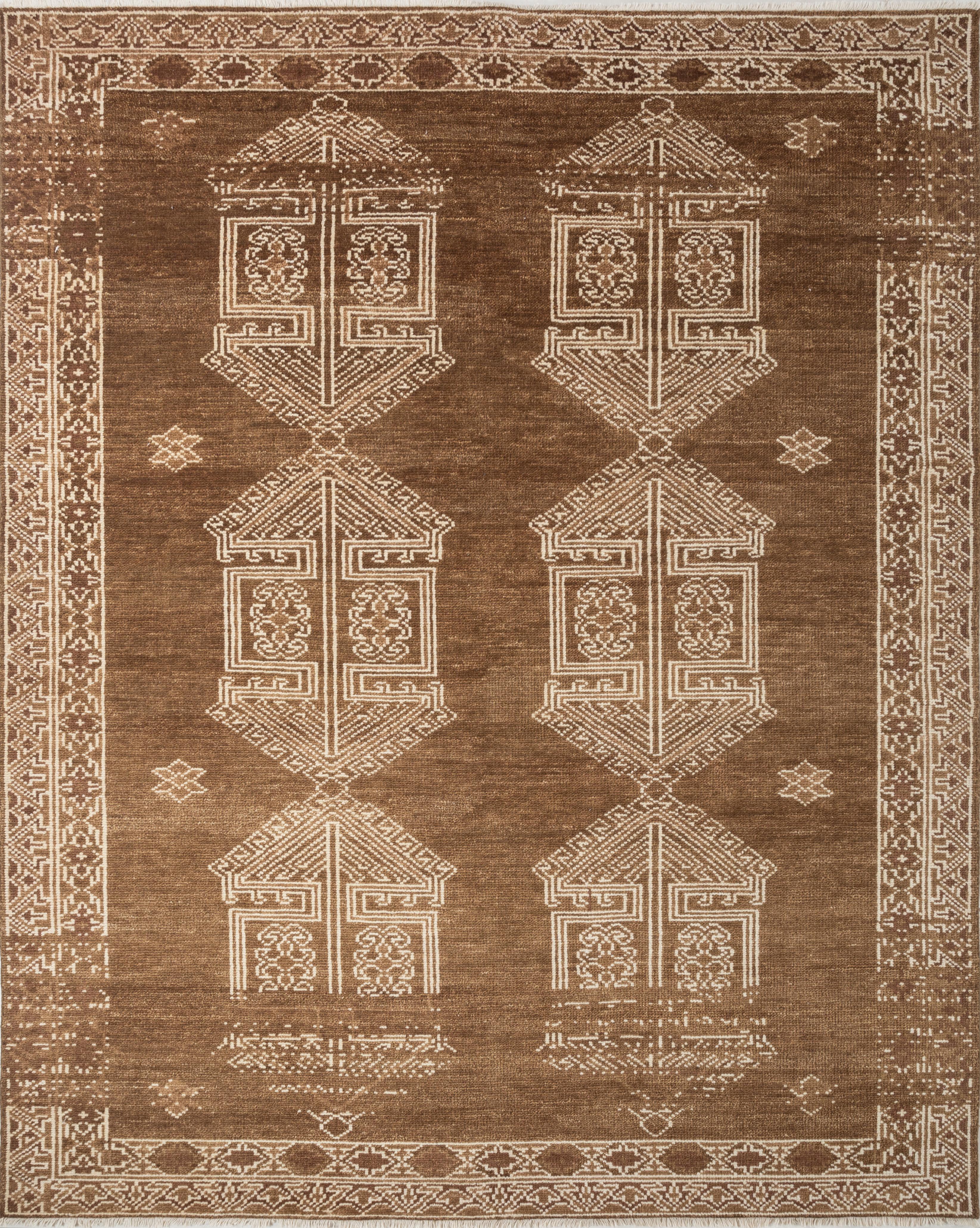 Jaipur Rugs 8x10 Piedi Tappeto annodato a mano in lana Moderno Rosso e Arancione