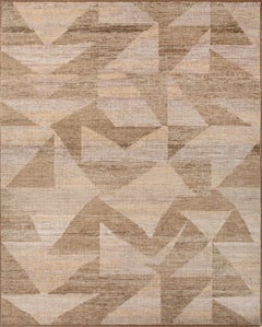 Jaipur Rugs 8x10 Piedi Tappeto annodato a mano in lana moderno beige e marrone