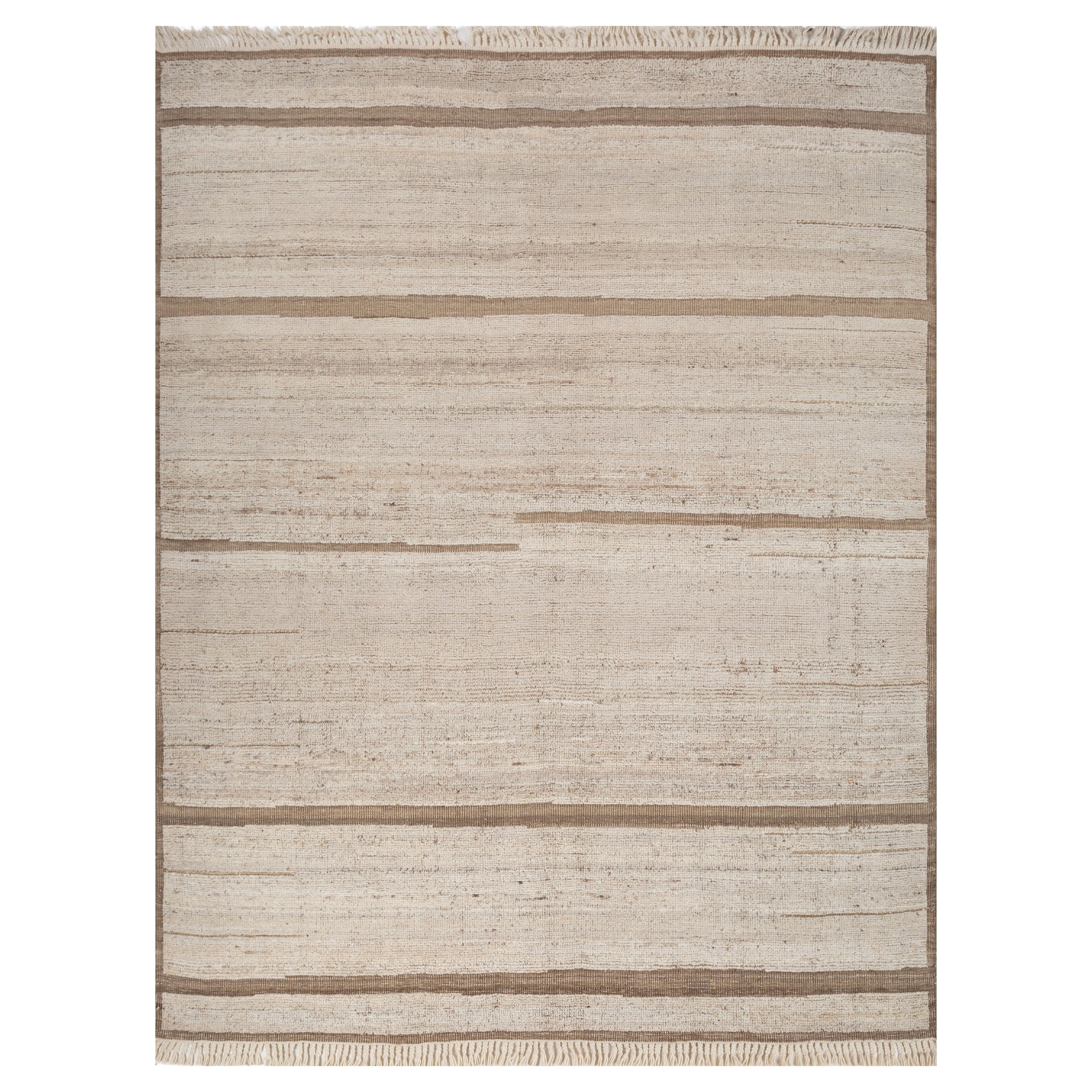 Jaipur Rugs 8x10 Piedi Tappeto annodato a mano in lana moderno avorio