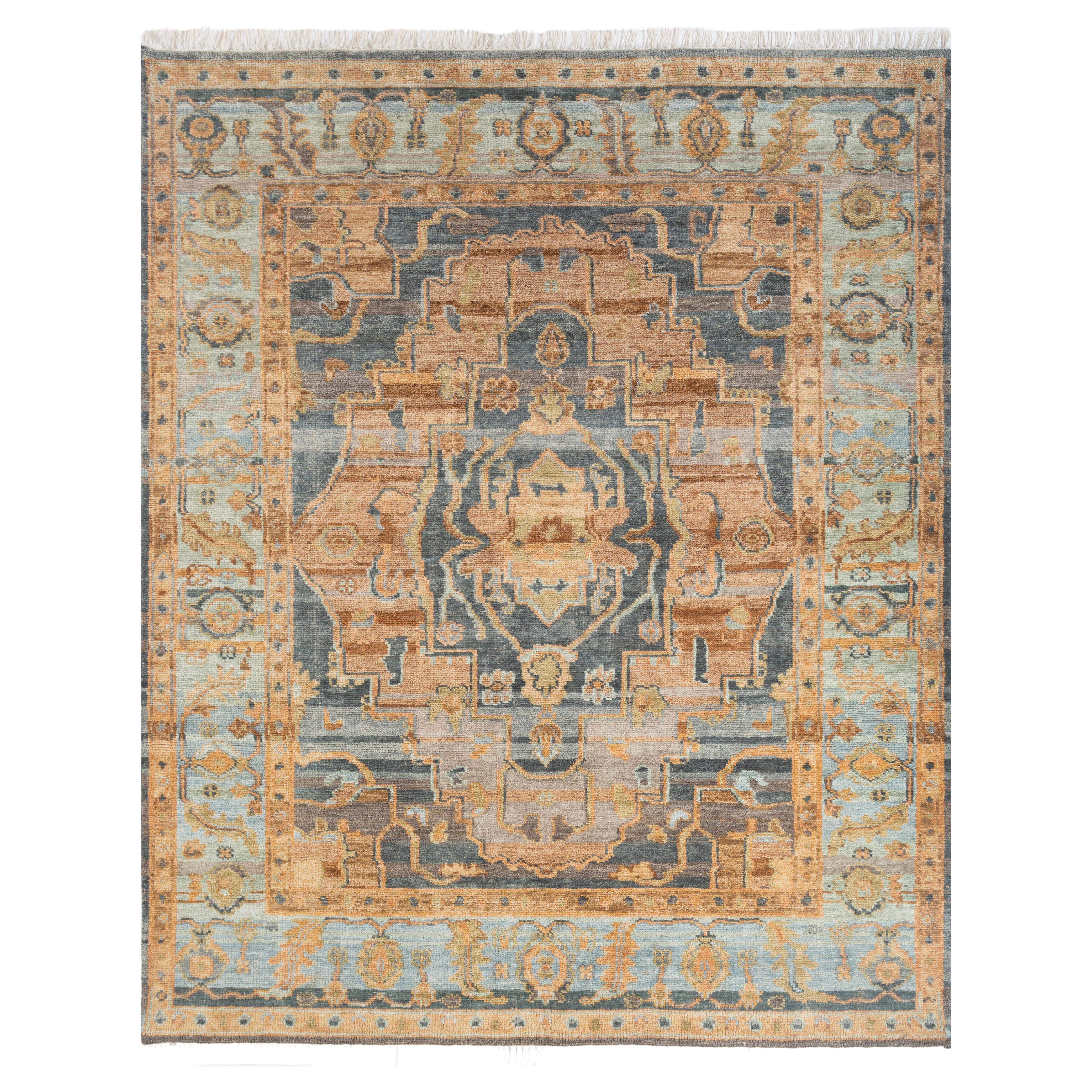 Jaipur Rugs 8x10 Feet Hand geknüpft Teppich Wolle Modern Blau Teppich