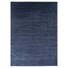 Jaipur Rugs 8'6x12 Feet Tappeto annodato a mano in lana moderno blu