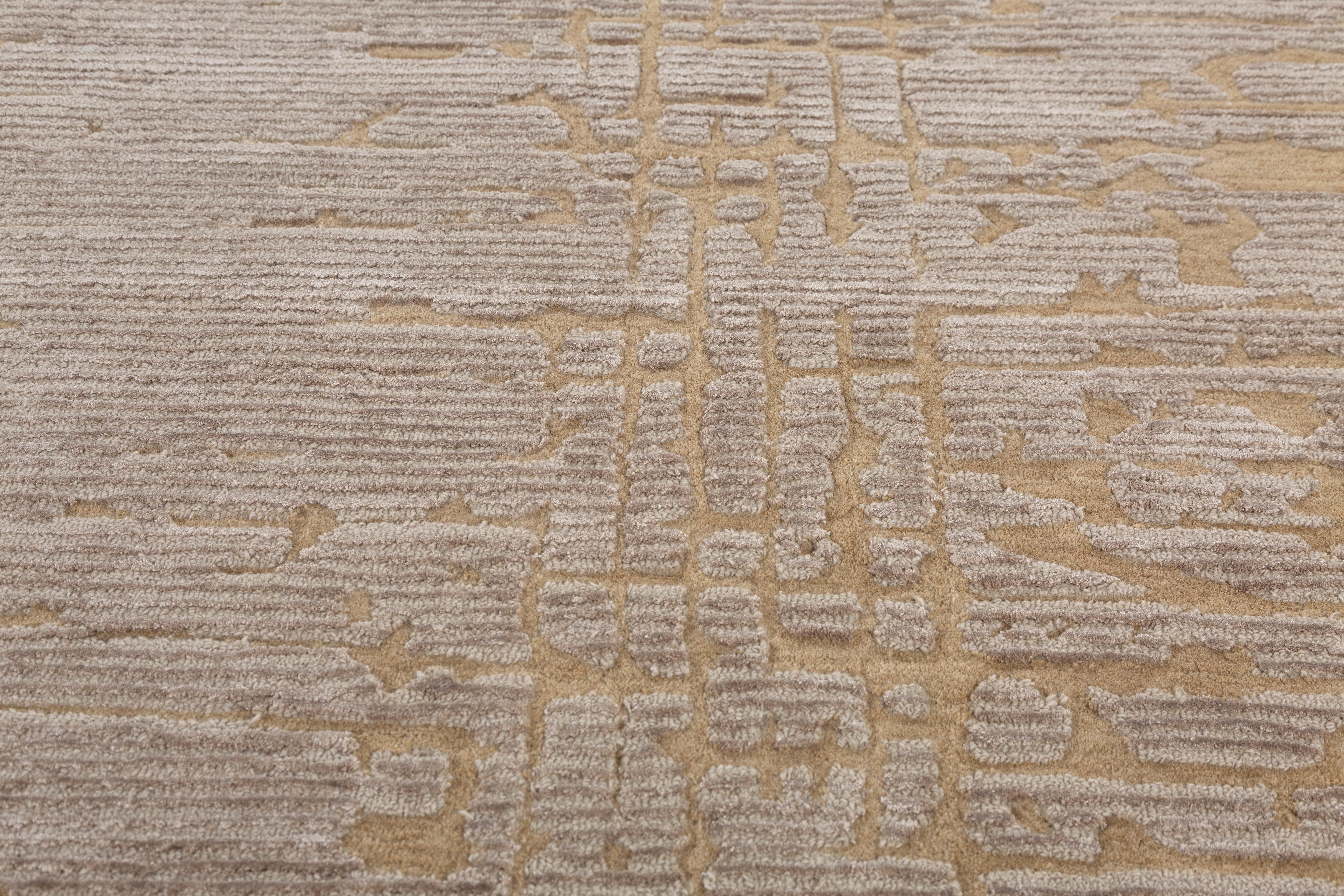 Jaipur Rugs Proprio come il suo nome, con una consistenza di continuità, la collezione white noise presenta tappeti trapuntati a mano con linee dirompenti che mostrano un senso di flusso geometrico. I dettagli suggeriti permettono all'occhio di