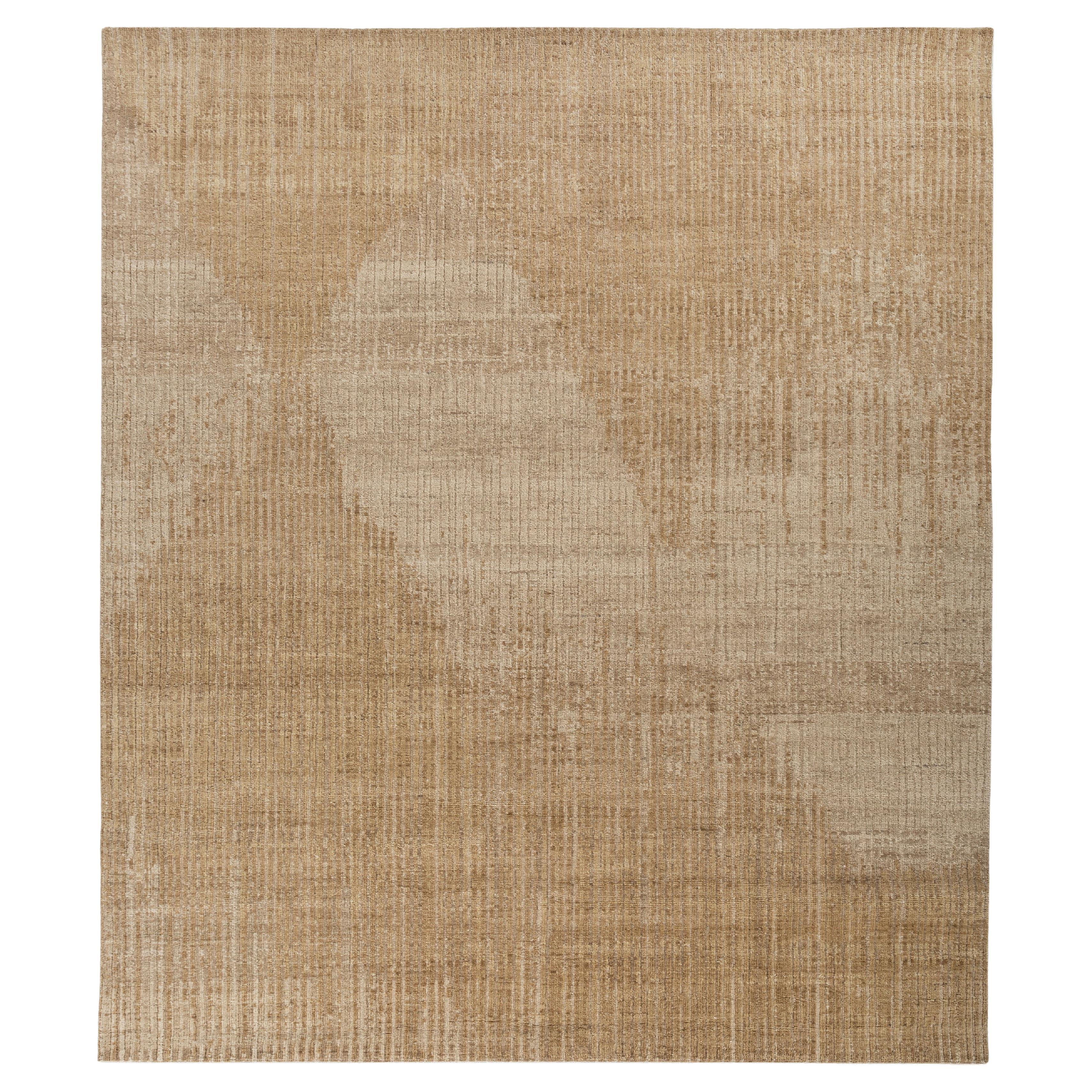Jaipur Rugs 8X10 Piedi Tappeto annodato a mano in lana moderno beige e marrone
