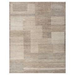 Jaipur Rugs 8x10 Piedi Tappeto annodato a mano in lana moderno beige e marrone