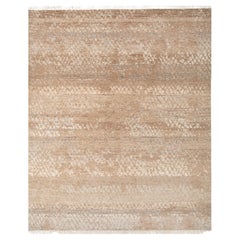 Jaipur Rugs 8x10 Piedi Tappeto annodato a mano in lana moderno beige e marrone