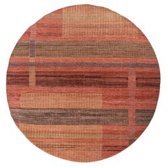 Jaipur Rugs 6X6 Piedi Tappeto annodato a mano in lana moderno rosso e arancione