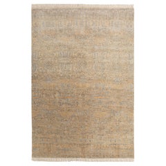Jaipur Rugs 5x8 Piedi Tappeto annodato a mano in lana moderno beige e marrone