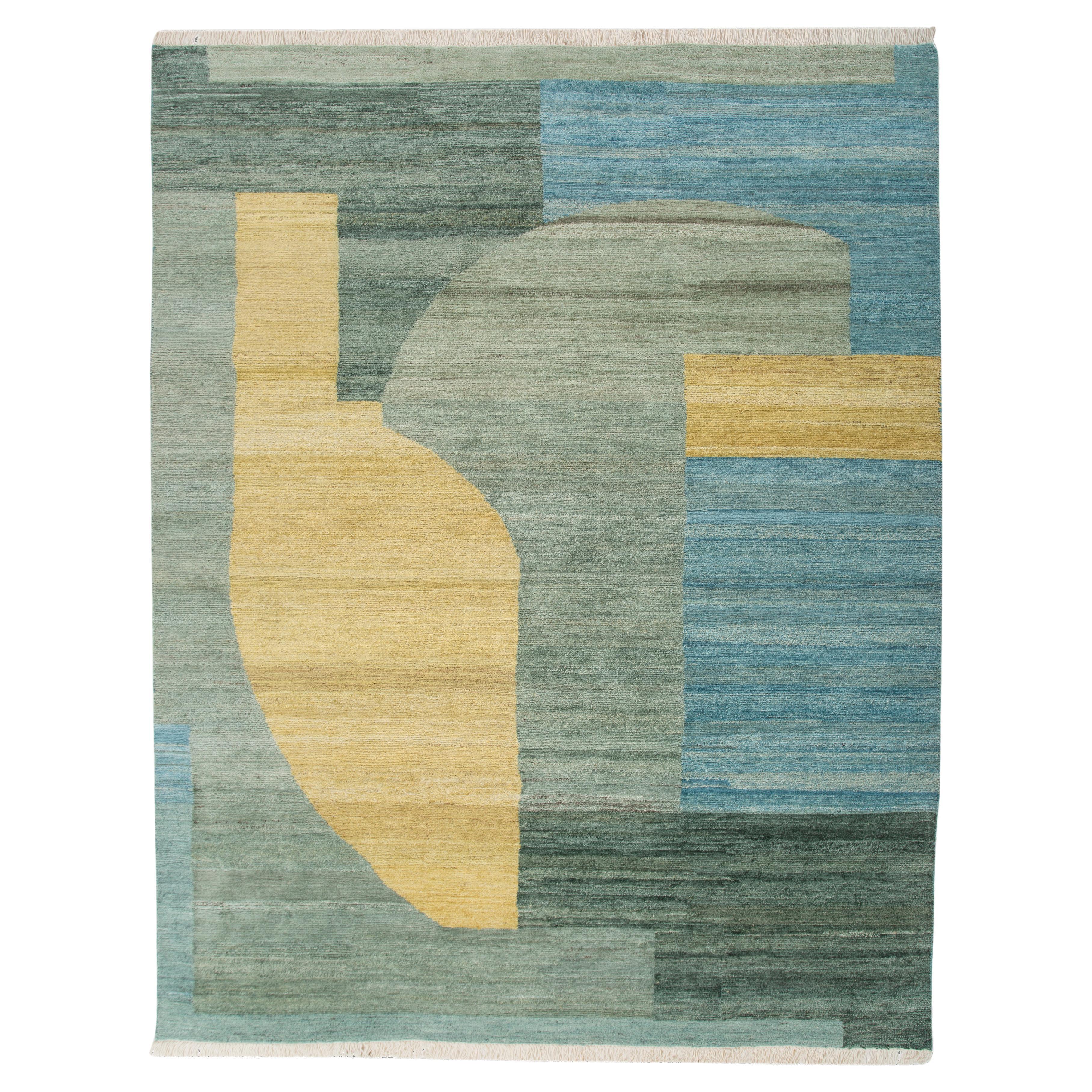 Jaipur Rugs 6X9 Piedi Tappeto annodato a mano in lana moderno Greene & Greene