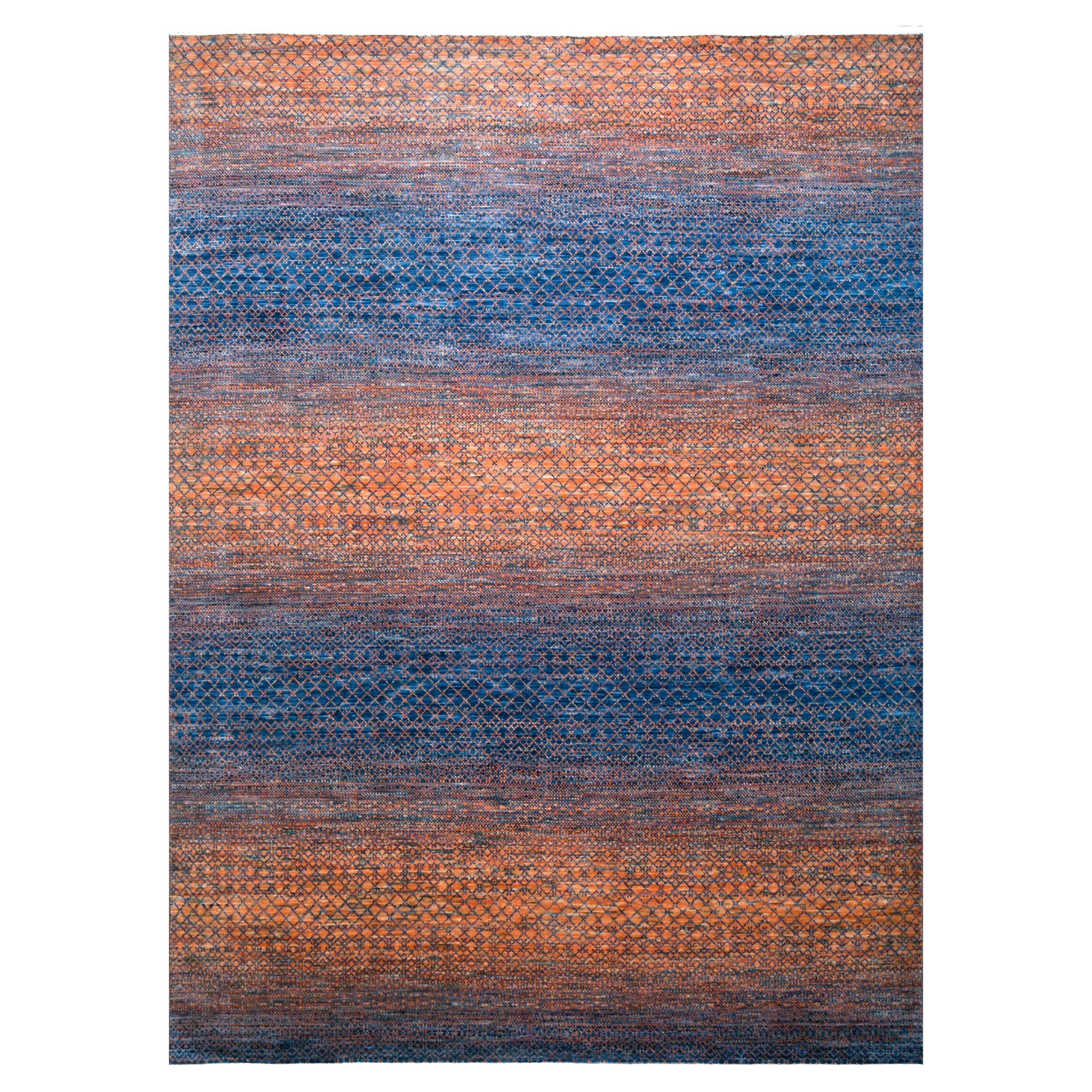 Jaipur Rugs 8x10 Feet Hand geknüpft Teppich Wolle Modern Blau Teppich