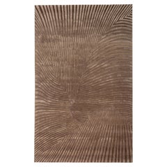 Tappeto Jaipur Rugs 6X9 Piedi Tappeto trapuntato a mano in lana e viscosa Moderno Beige e Marrone
