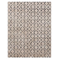 Jaipur Rugs 8x10 Piedi Tappeto annodato a mano in lana e seta moderno avorio