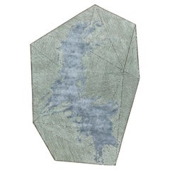 Jaipur Teppiche 6x9 Füße Hand getuftet Teppich Wolle und Viskose Modern Blau Teppich