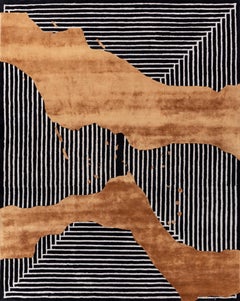 Tappeto Jaipur Rugs 6x9 Piedi Tappeto trapuntato a mano in lana e viscosa moderno blu
