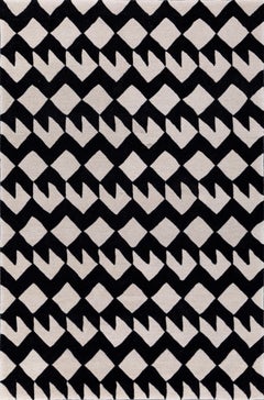 Jaipur Teppiche 4x6 Füße Hand getuftet Teppich Wolle modern Grau Und Schwarz Teppich
