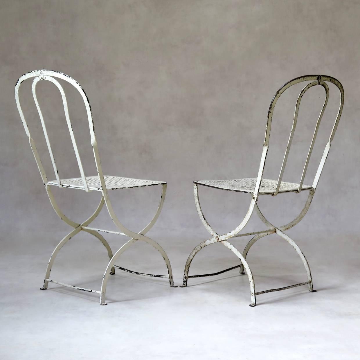 20th Century Set of 14 Garden Chairs, France, 1920s