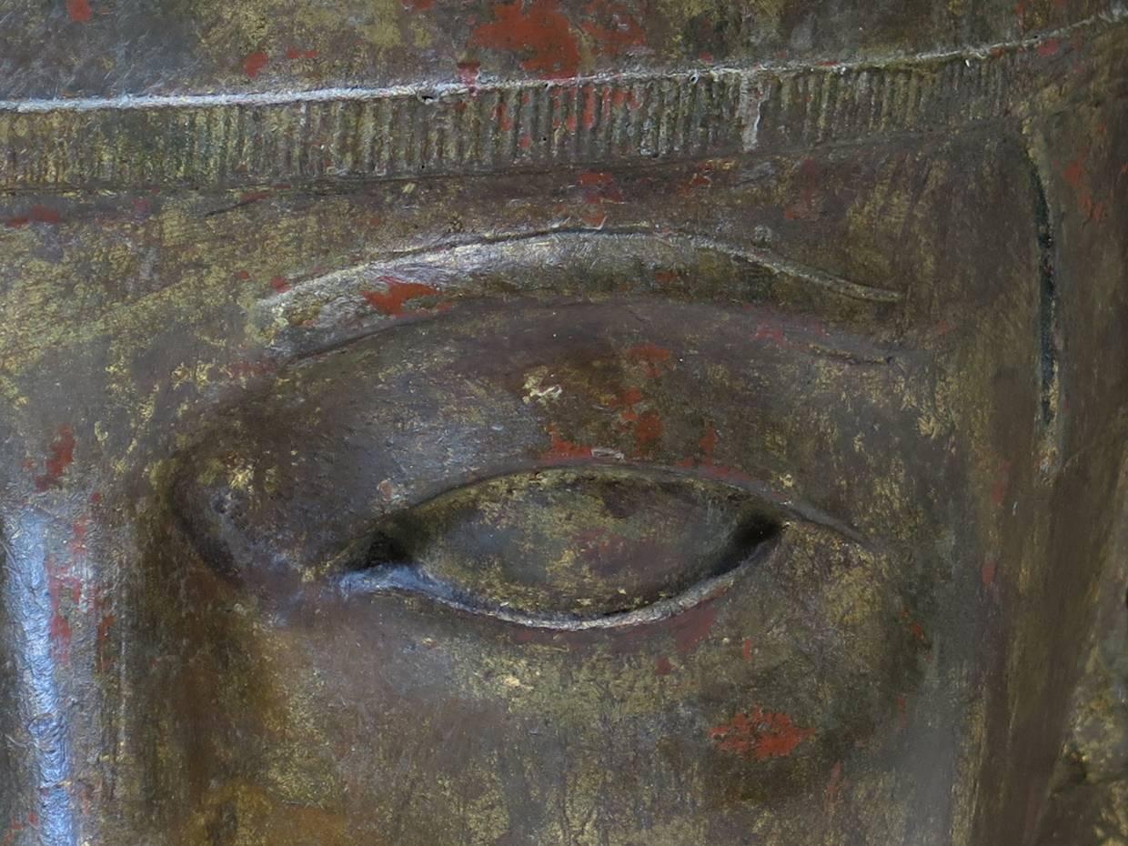 Large Pair of Fiberglass Egyptian Pharaoh Heads, France, circa 1950s 1